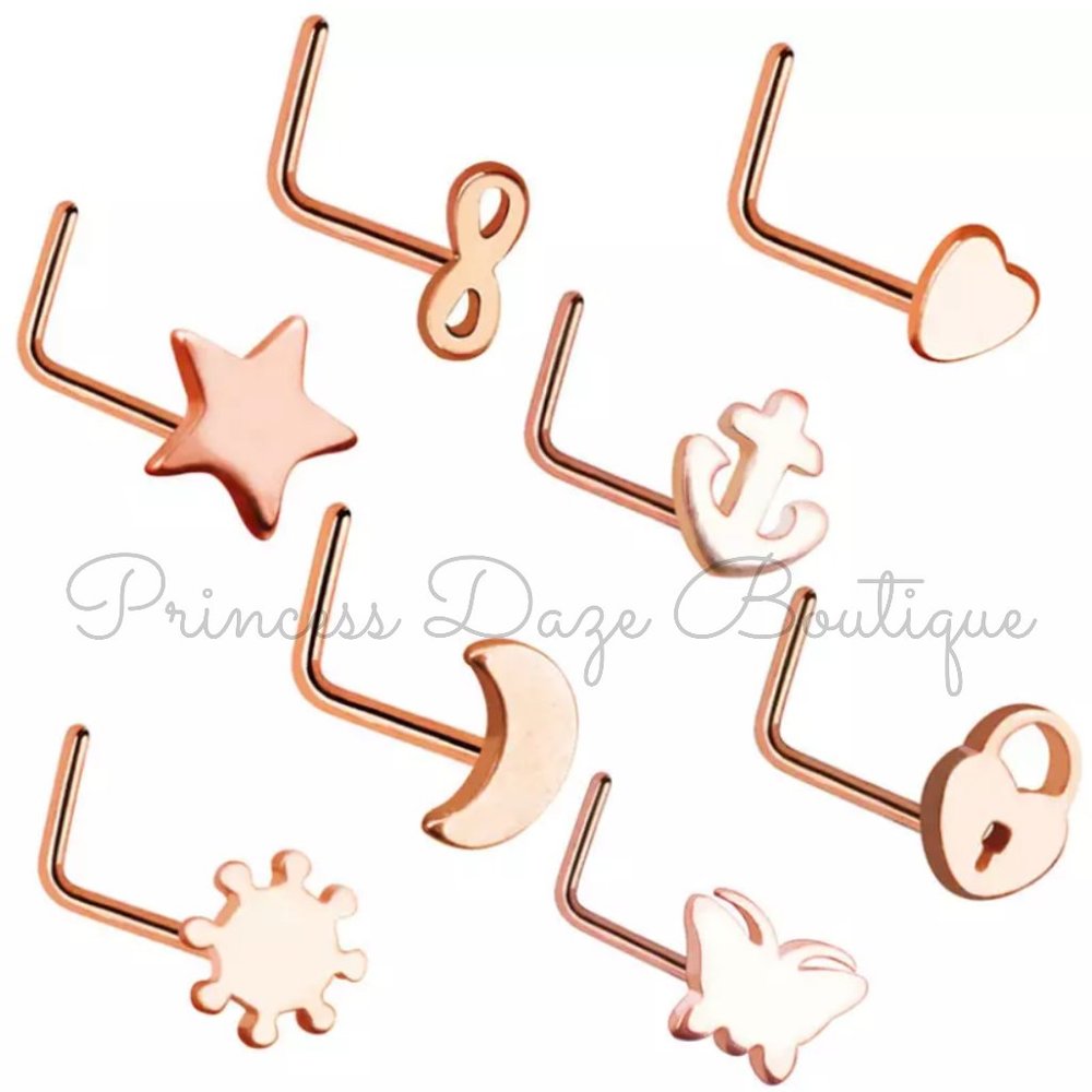 Rose Gold Design Nose Rings‎